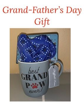 🇺🇸 Dog Grandpa: BEST GRAND PAW EVER Mug, Bandana NWT Father’s Day Gift